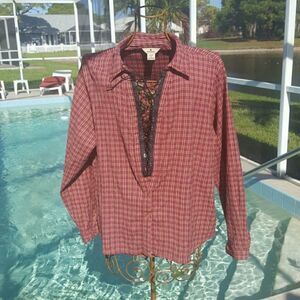 Woolrich Long Sleeve Lace Up Shirt